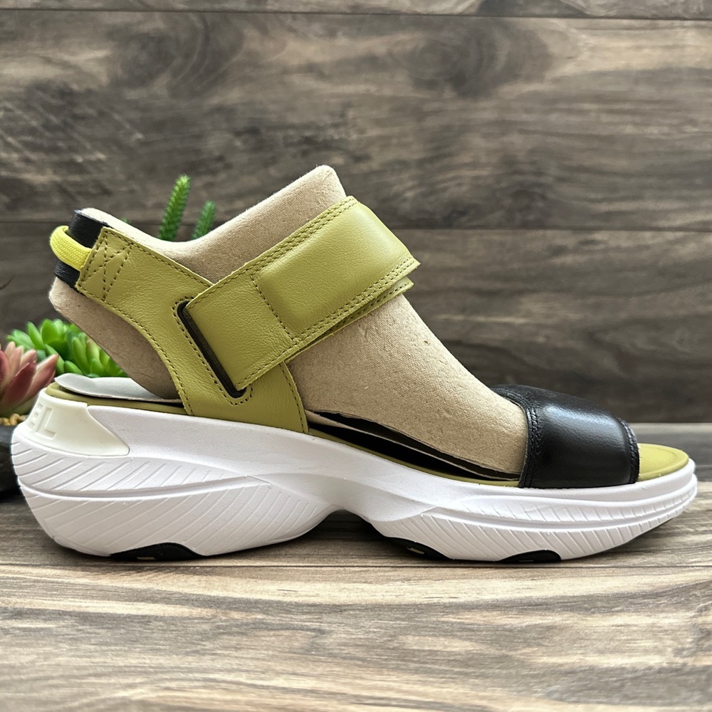 NIB Sorel Explorer Blitz Stride Leather Sport Sandal Olive Shade Black 9 40 - Picture 7 of 11